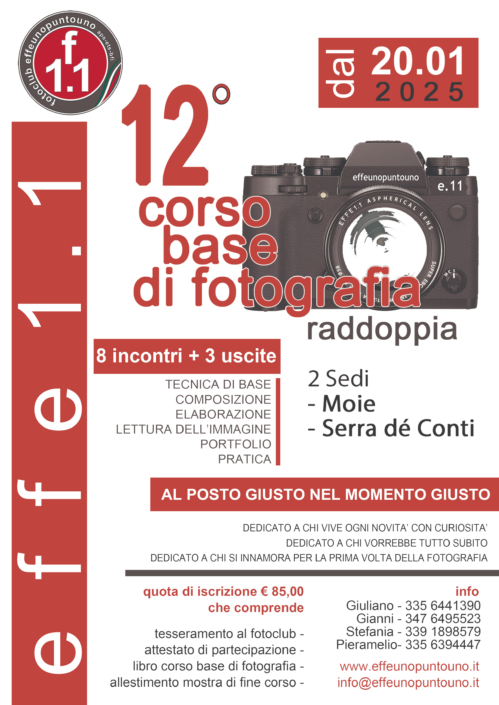12° corso base di fotografia